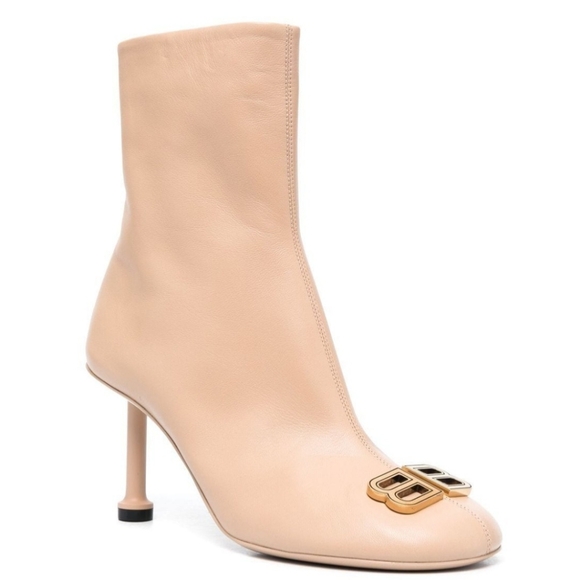 BALENCIAGAGROUPIE BOOTIE 80MM LEATHER BOOTS - Picture 1 of 6